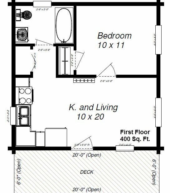 Panther Plan 600 Sq. Ft. | Cowboy Log Homes | Cabin Floor Plans, Small House  Floor Plans, One Bedroom House