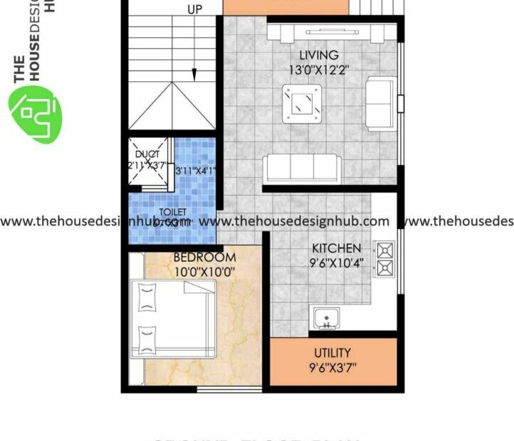 23 X 34 Ft 1 Bhk House Plan North Facing In 600 Sq Ft | The House Design Hub