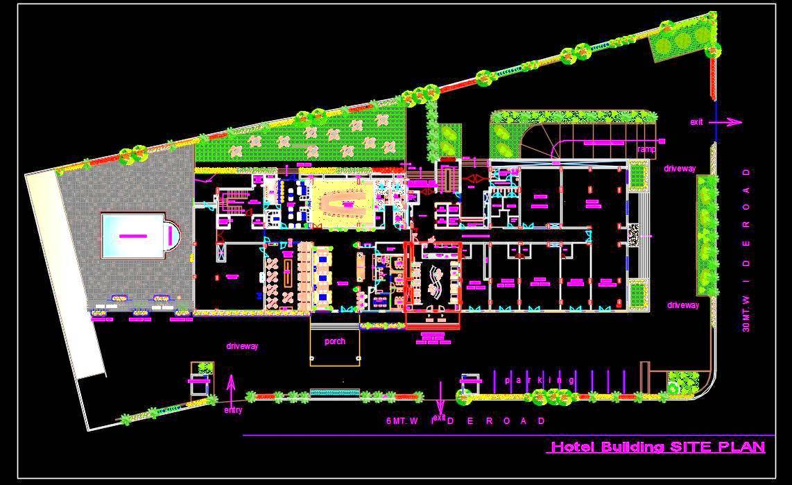 5 Star Hotel Ground Floor Layout Plan Dwg Detail File | Plan N Design