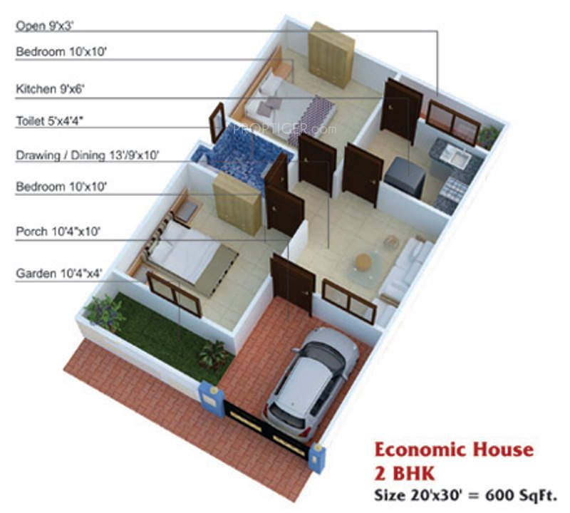 600 Sq Ft House Plans 2 Bedroom Indian Style - Home Designs | 20X30 House  Plans, Duplex House Plans, Indian House Plans