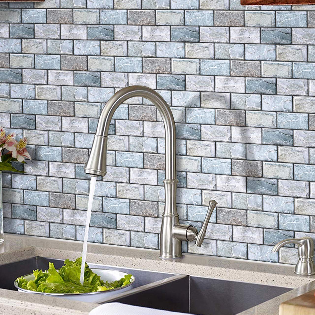 Hyfanstr Peel And Stick Wall Tiles Kitchen Backsplash, 3D Brick Stick On  Tiles, Self Adhesive Subway Tile Stickers Splashbacks For Bathroom Pack Of  10 : Amazon.Co.Uk: Home & Kitchen