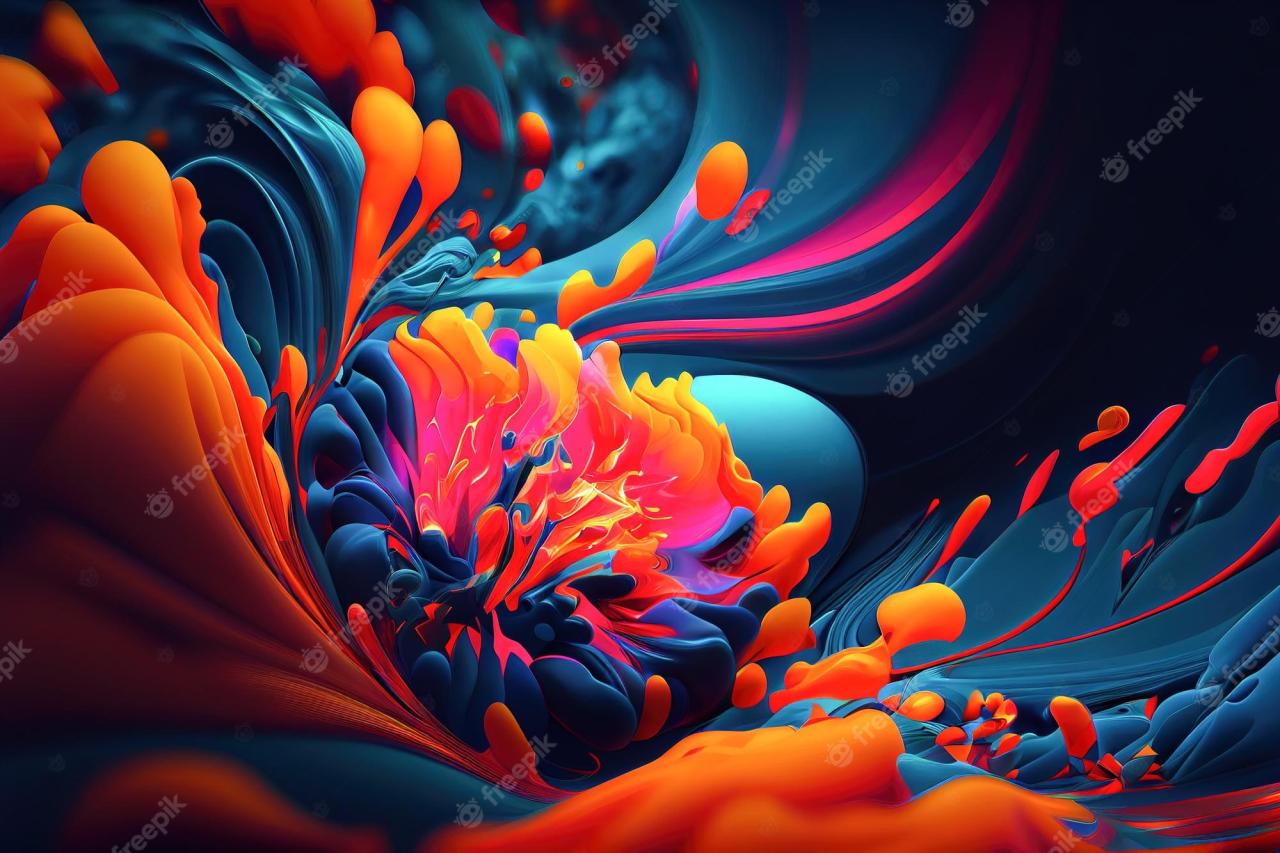 Premium Photo | Abstract Colorful 4K Wallpaper 3D Illustration Generative Ai