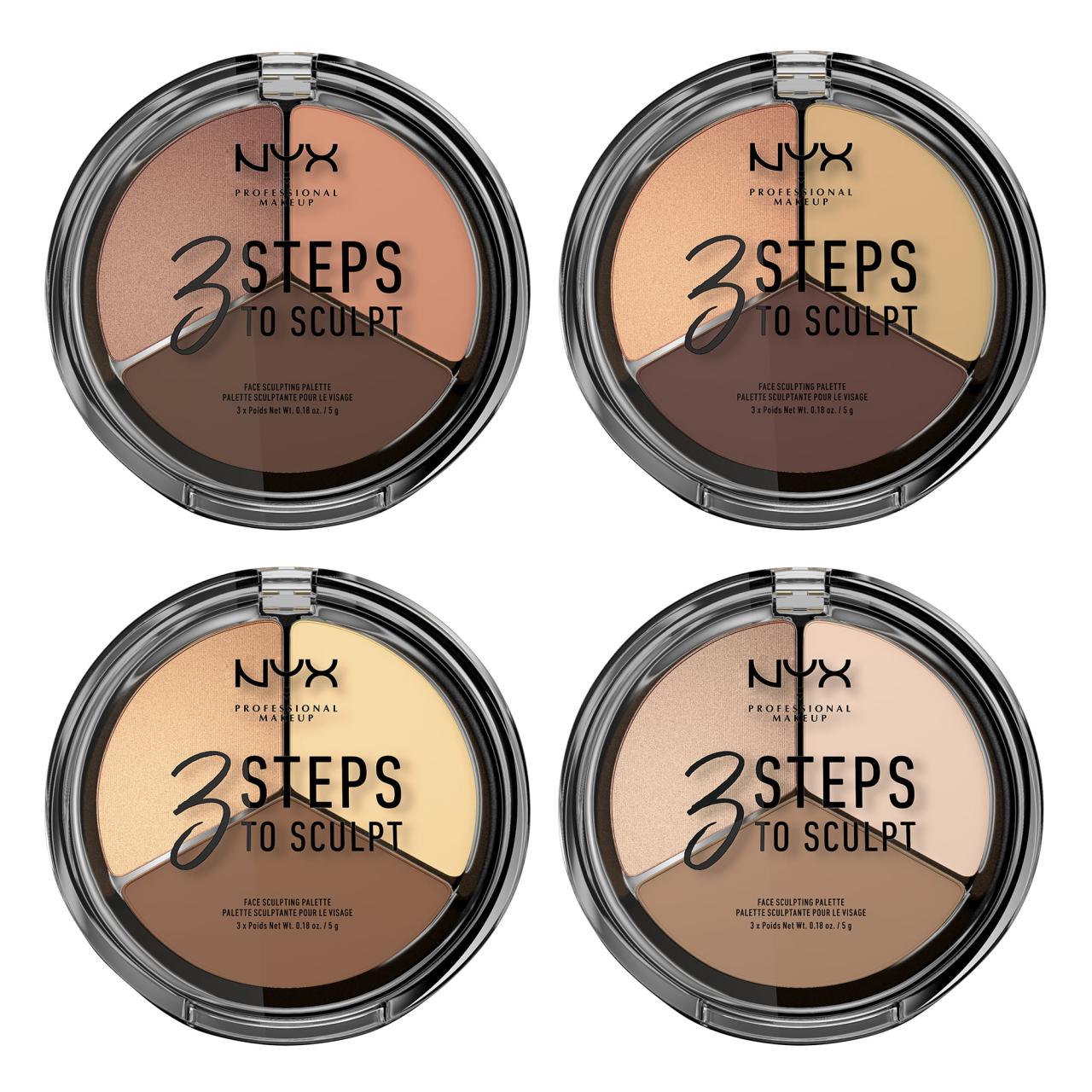 Nyx Professional Makeup 3 Steps To Sculpt Face Sculpting Palette, Fair -  Walmart.Com