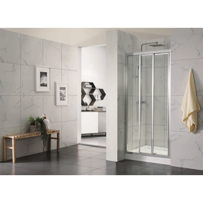 Adjustable Framed Three Panel Sliding Shower Screens | Renovation Kingdom