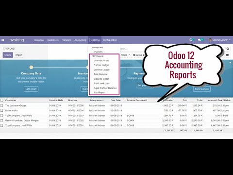 Accounting Reports Odoo 12 Community Edition - Youtube