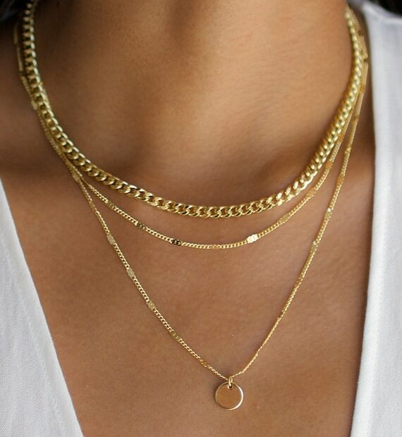 Bài Viết 35 3 Layer Necklace Gold Update