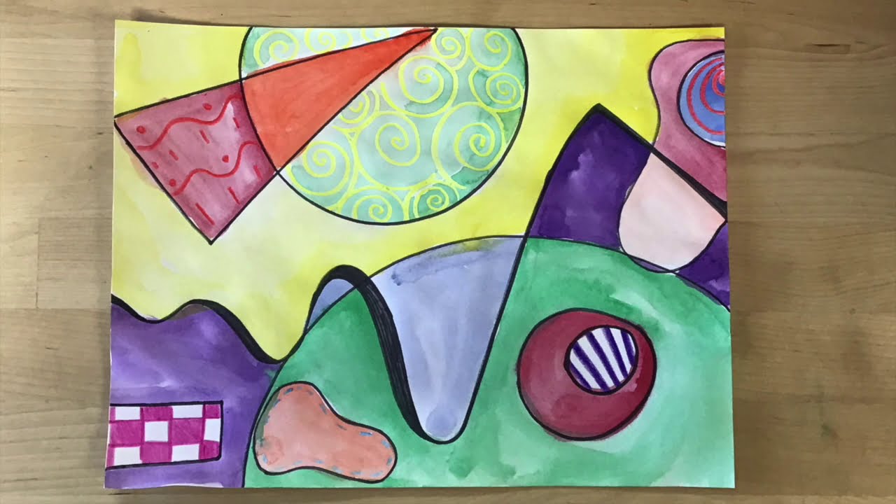 Kids Art Lesson - Wassily Kandinsky Abstract Art - Youtube