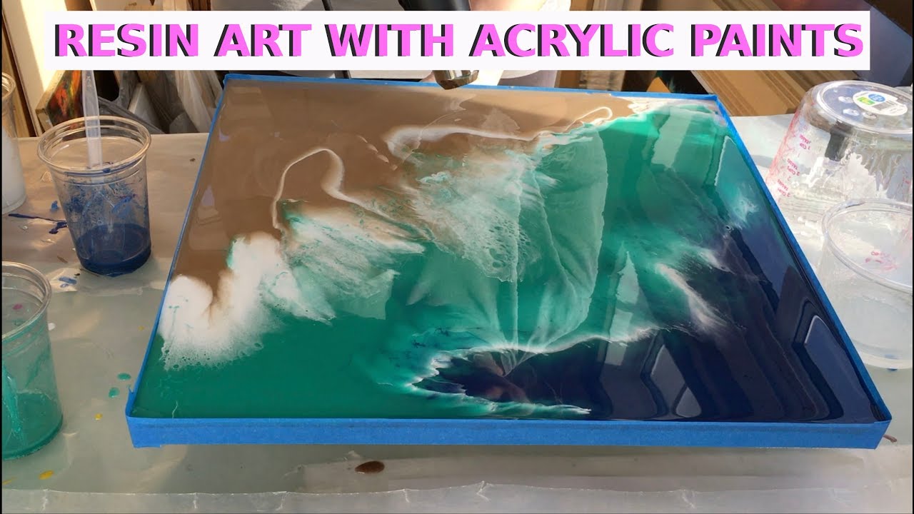 Resin Art With Acrylic Paints - Beach Effect (First Layer) By Arijana Lukic  #11 - Youtube
