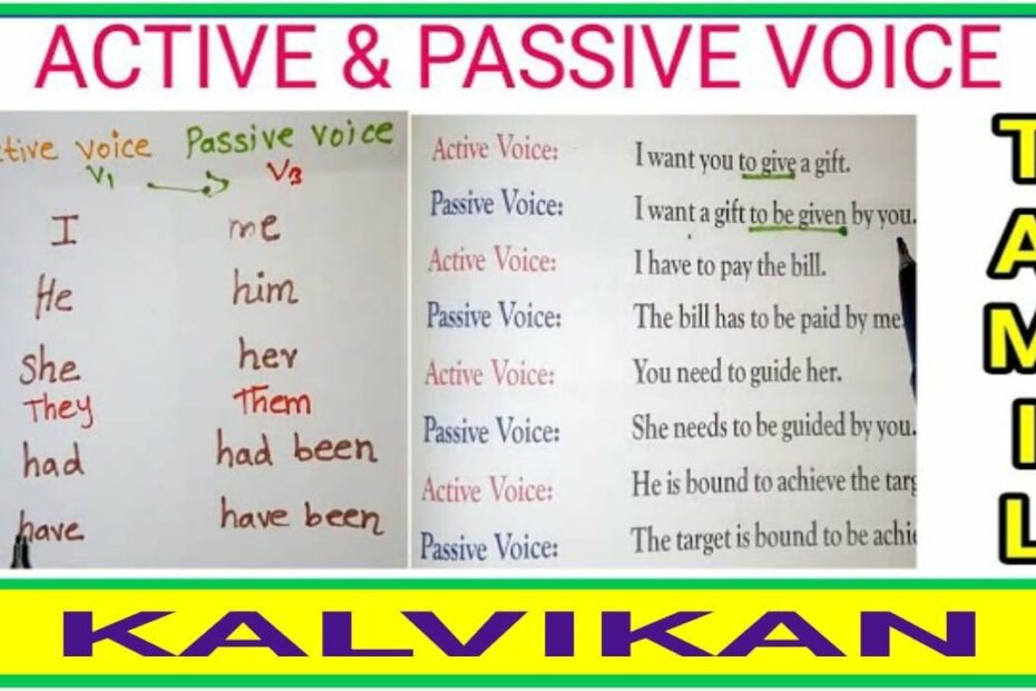 Active And Passive Voice In Tamil ( Part -1) // English Grammar In Tamil //  Class 10 English Grammar - Youtube