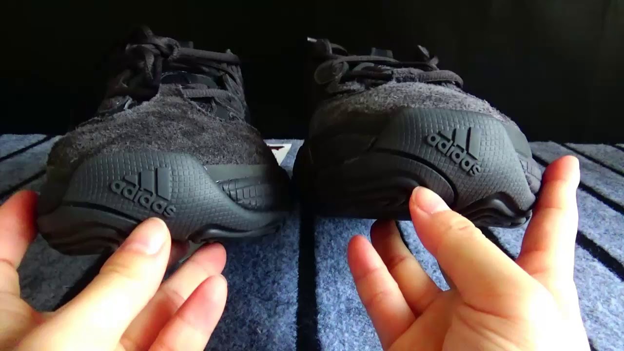 Real Vs Fake Comparison Reveiw For Yeezy 500 Utility Black From  Perfectkickc - Youtube