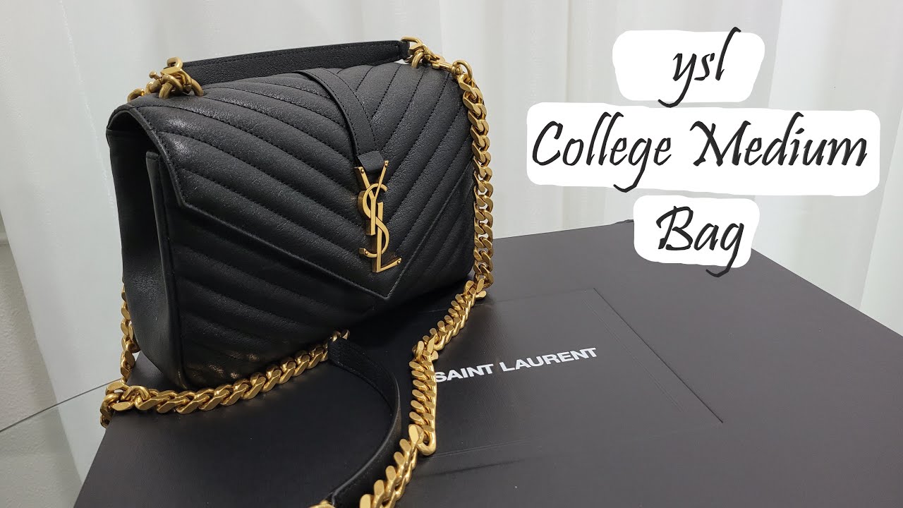 Ysl College Bag Unboxing | Bag Review - Youtube