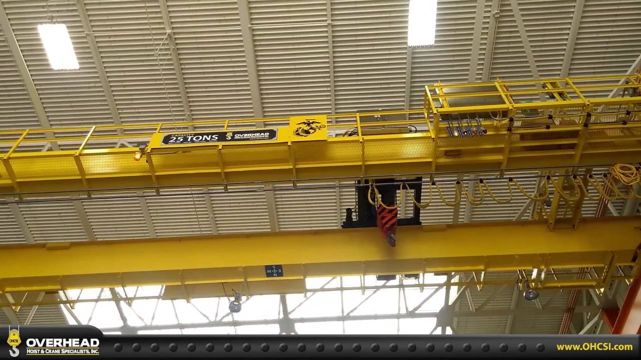 25 Ton Overhead Crane - Test Run - Youtube