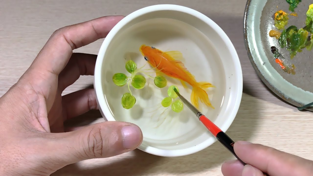 How To Paint 3D Goldfish On Resin - Full Version - Youtube