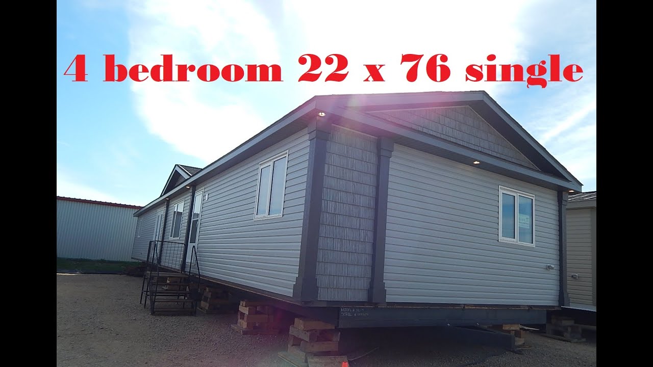 Mobile Home Tour (22 X 76) 1672 Sq,Ft. 4 Bedrooms 2 Baths Single Wide  Modular Home - Youtube