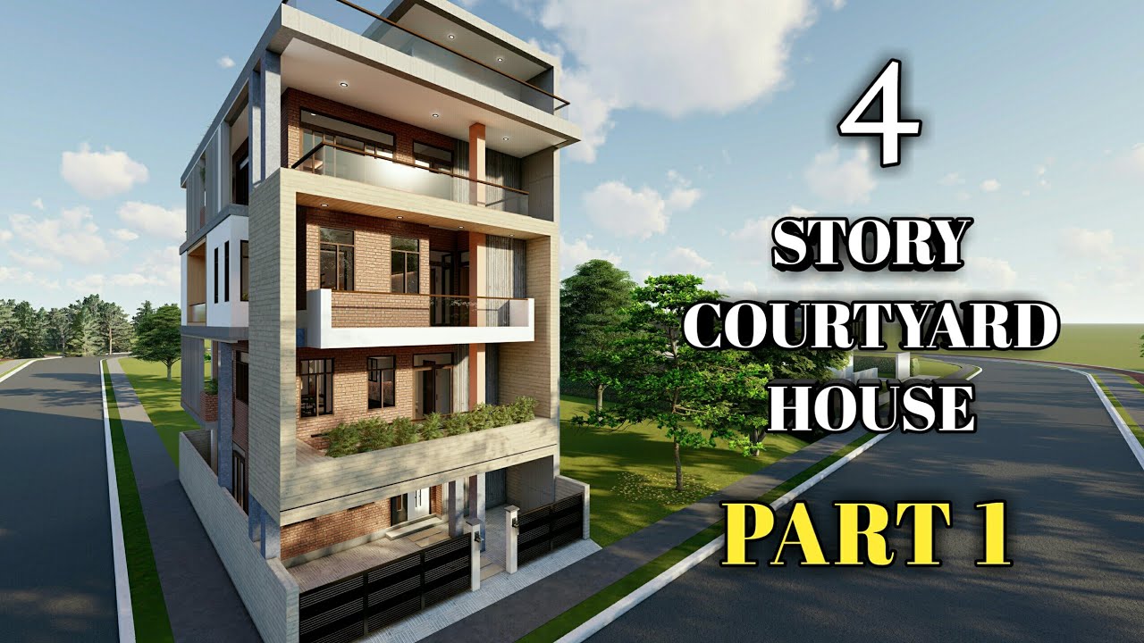 Design Of A 4 Storey Residential Building Part 1 | 30X60 Modern House Design  | Mejahausarchitects - Youtube