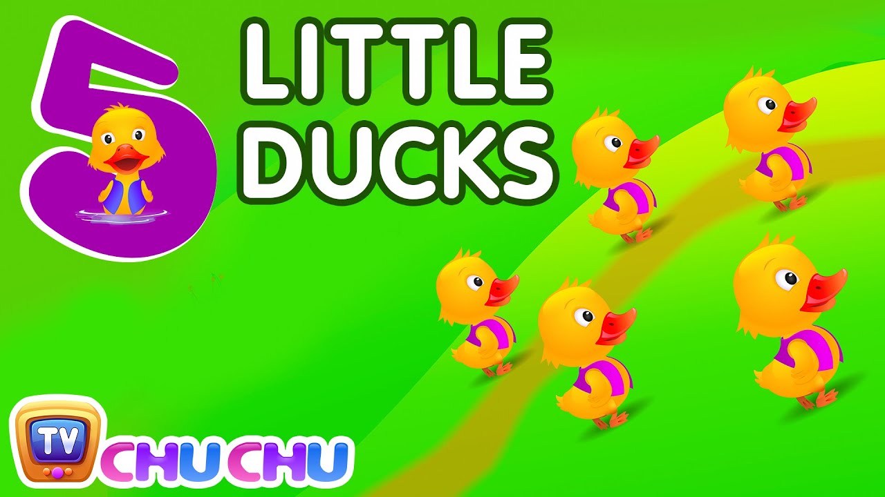 Five Little Ducks Nursery Rhyme With Lyrics - Cartoon Animation Rhymes &  Songs For Children - Youtube