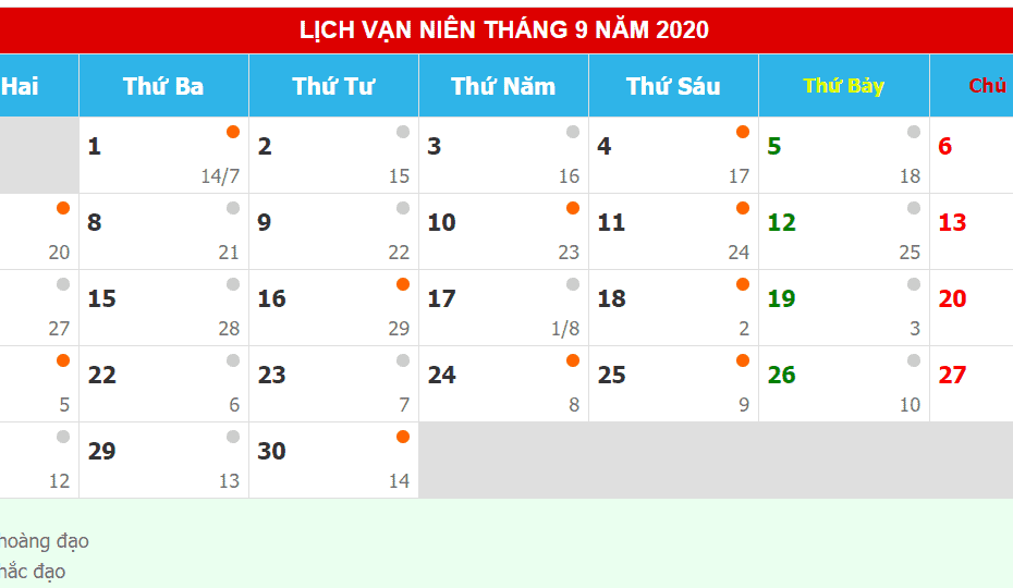 Xem Ngày Đẹp Tháng 9: Lịch Vạn Niên Và Dự Đoán Tương Lai