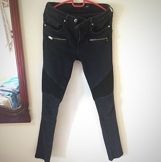 Zara Man Skinny Fit Biker Jeans, Men'S Fashion, Bottoms, Jeans On Carousell