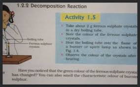 To Perform Action Of Heat On Ferrous Sulphate Crystals And Classify It -  Lab Work